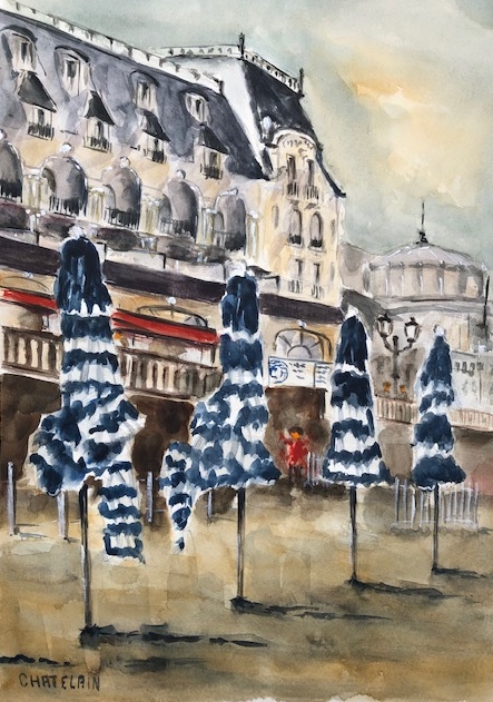aquarelle de la promenade Marcel Proust