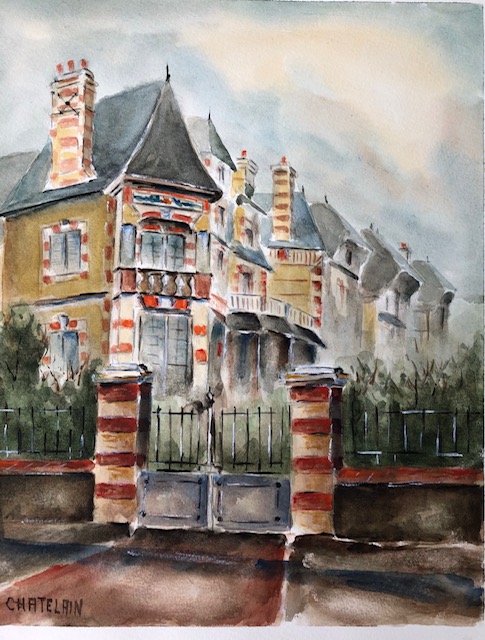 Aquarelle de villa